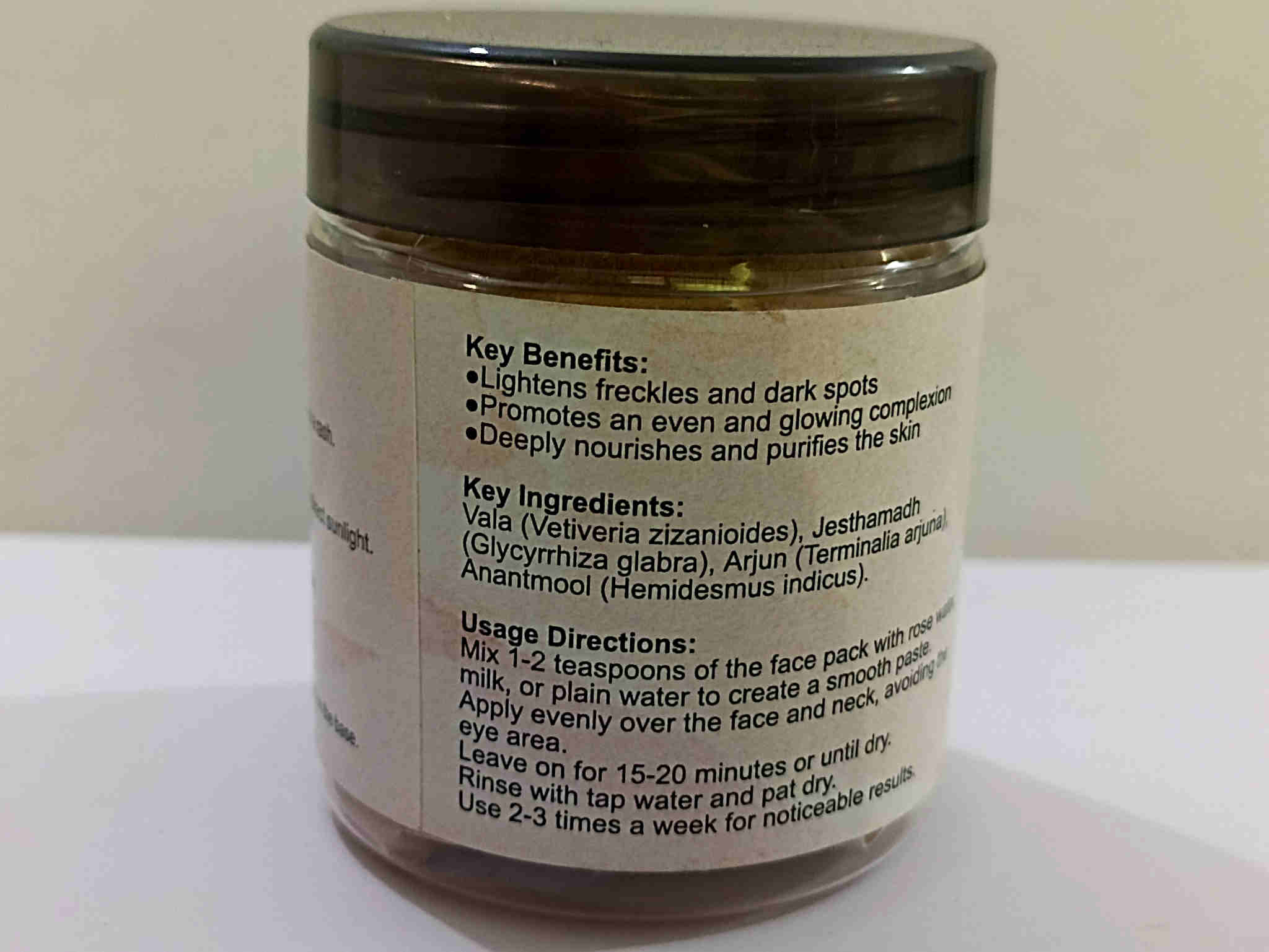 "Pleasant" Ayurvedic Powder Face Pack for Dark Spots, Tanning & Freckles